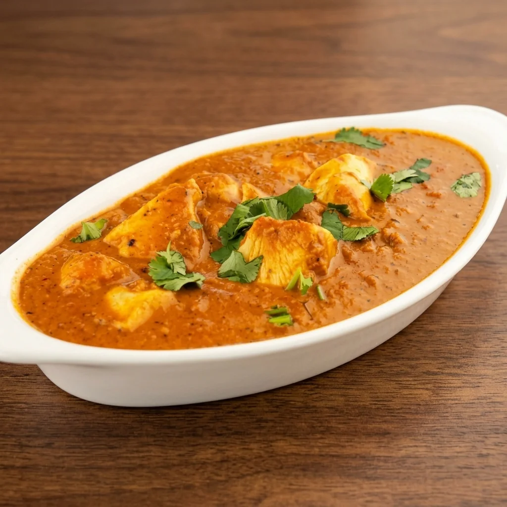 Chicken Tikka Masala at an Indian restaurant in Stoney Creek - chargrilled chicken in a creamy spiced tomato masala